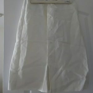 Chanel knee length cream linen skirt
